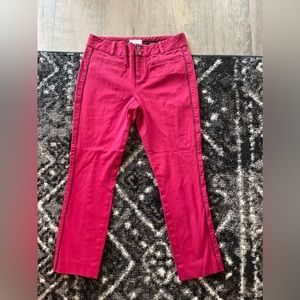 Anthropology Red The Essential Slim Pants Work Size 8